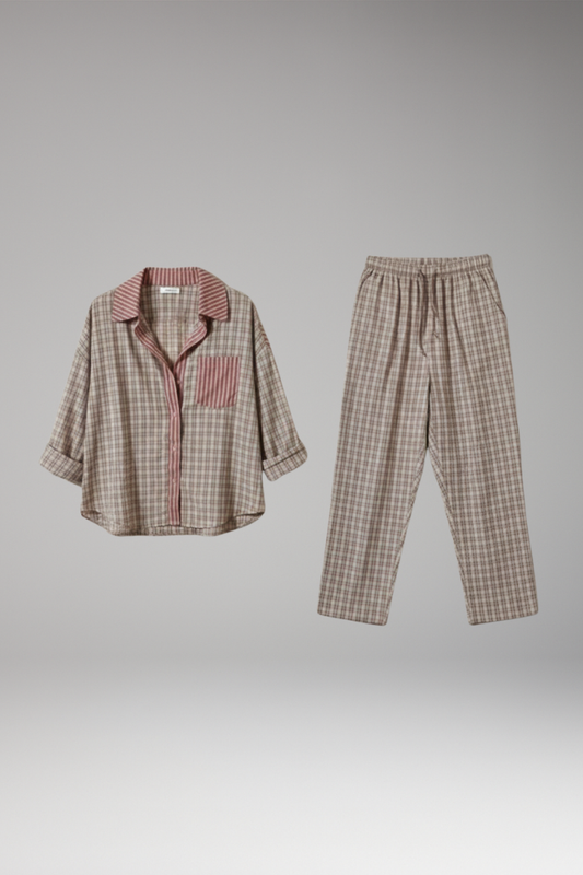 Women's Checked Flannel Pyjama - VibreMode