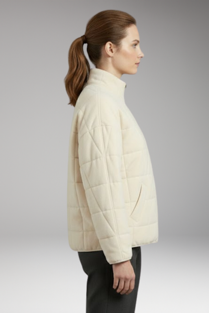 Women's Quilted Jacket Full-Length Zipper