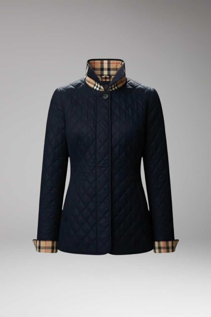 Women's Quilted Jacket Button Closure - VibreMode