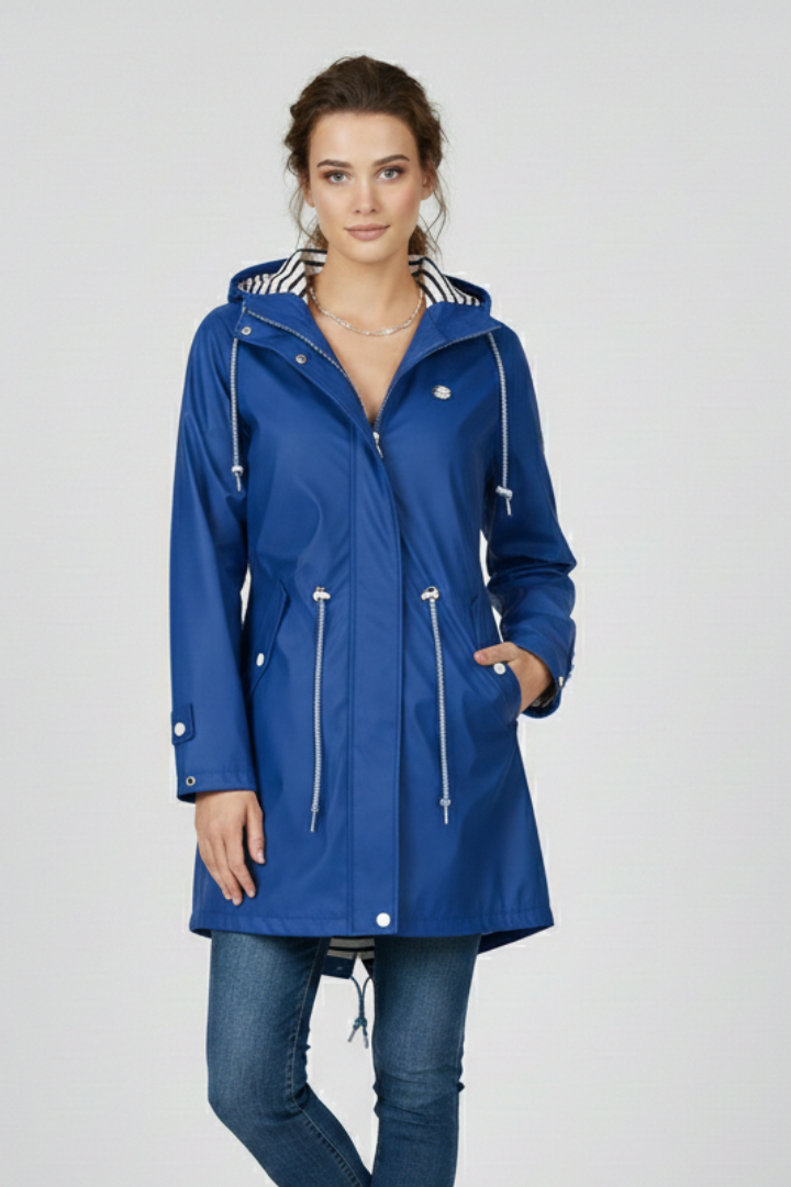 Women's Waterproof Raincoat Adjustable Hood Water-Resistant