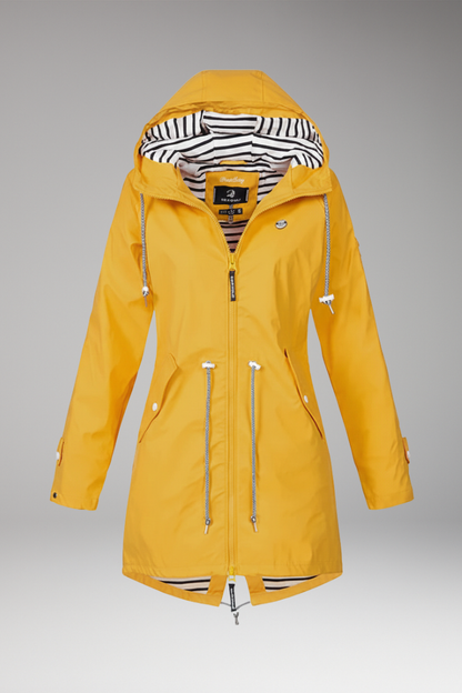 Women's Waterproof Raincoat Adjustable Hood Water-Resistant - VibreMode