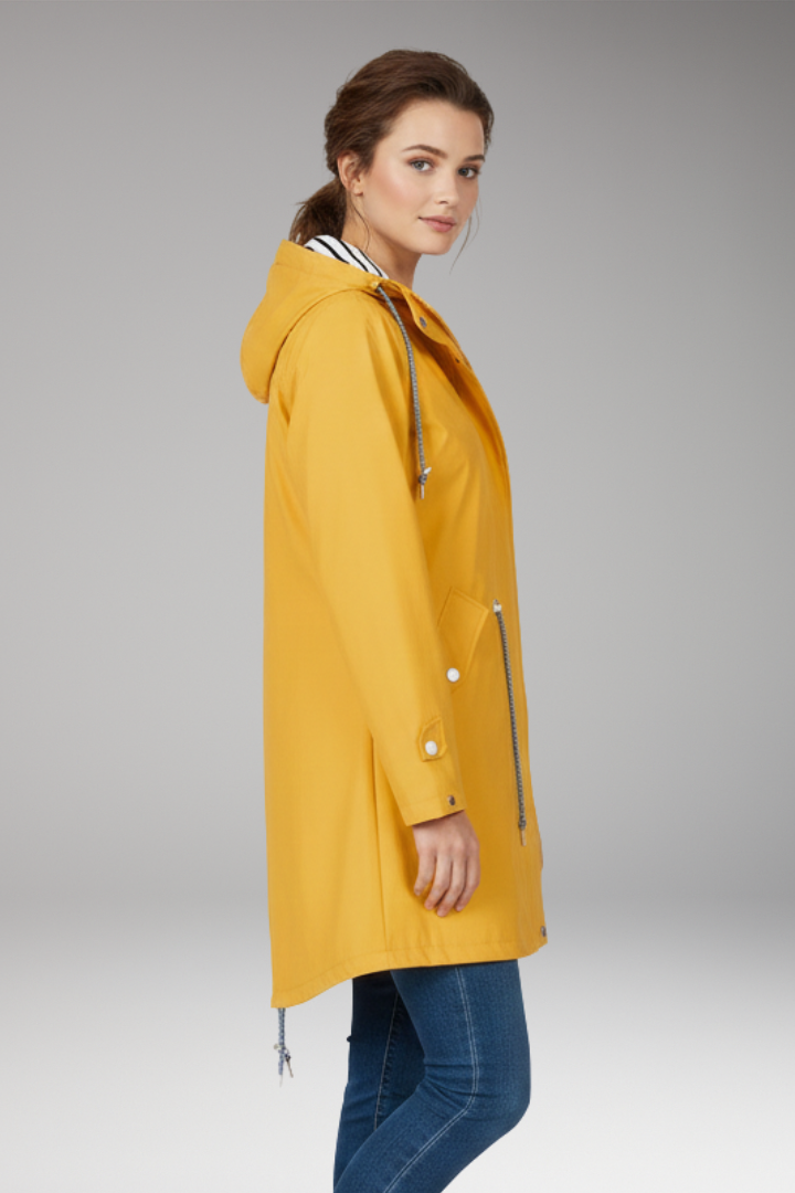 Women's Waterproof Raincoat Adjustable Hood Water-Resistant