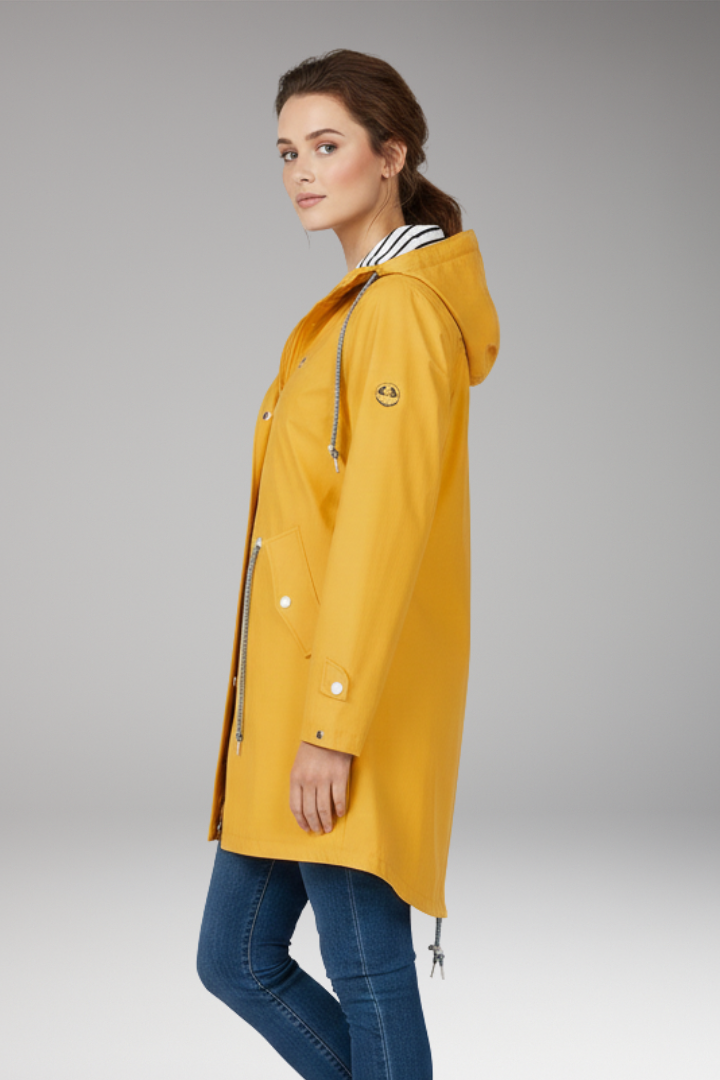 Women's Waterproof Raincoat Adjustable Hood Water-Resistant