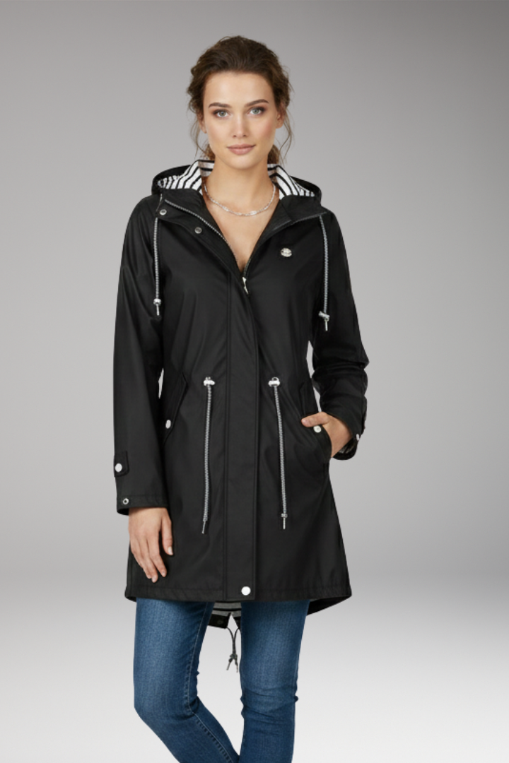 Women's Waterproof Raincoat Adjustable Hood Water-Resistant