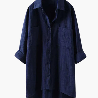 Women's Long Sleeve Blouse Relaxed Fit Blend Fabric - VibreMode