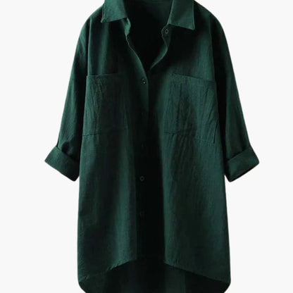 Women's Long Sleeve Blouse Relaxed Fit Blend Fabric