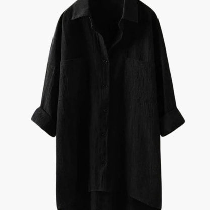 Women's Long Sleeve Blouse Relaxed Fit Blend Fabric
