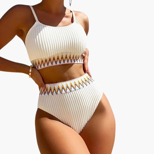 Women's High Waisted Bikini Set Padded Crop - VibreMode