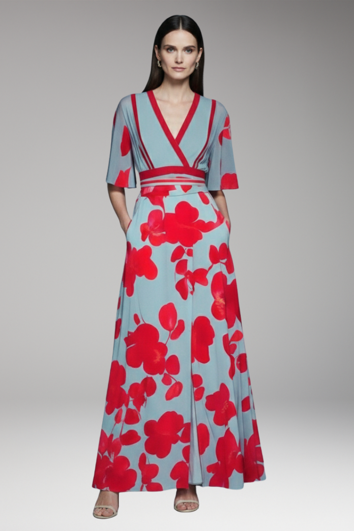 Women's Elegant Maxi Dress Waist Detail