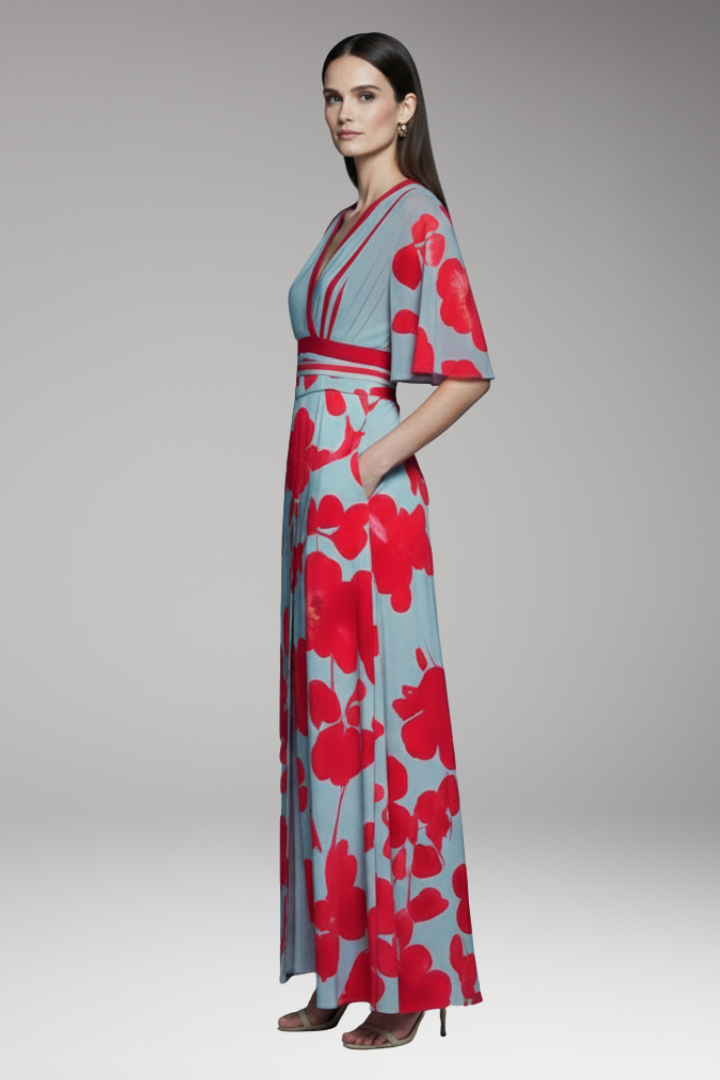 Women's Elegant Maxi Dress Waist Detail