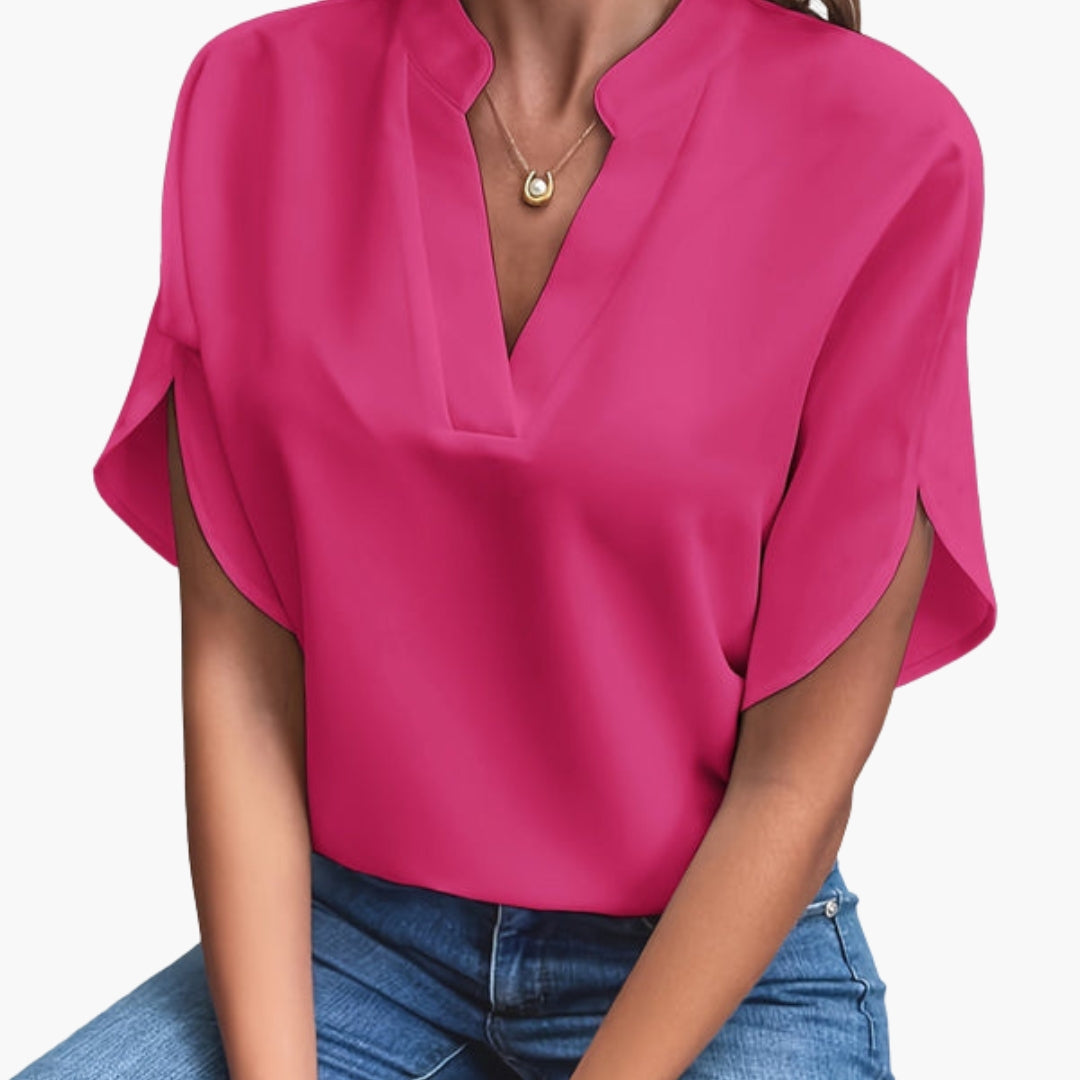 Women's Long Sleeve Blouse Round Neck
