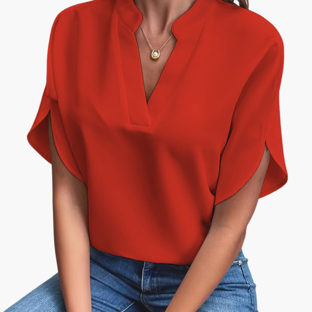 Women's Long Sleeve Blouse Round Neck