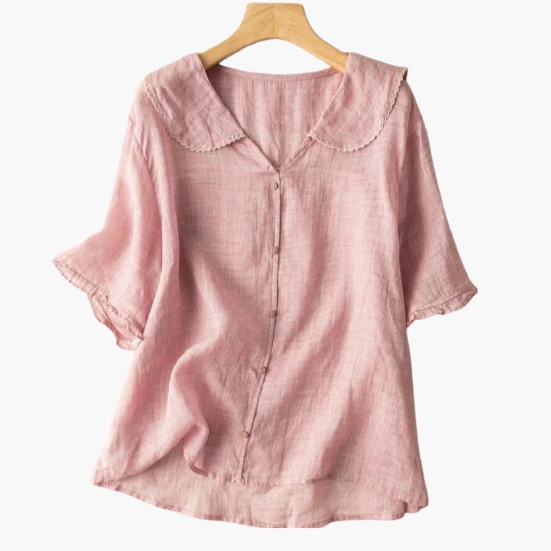 Women's V-Neck Button Down Shirt
