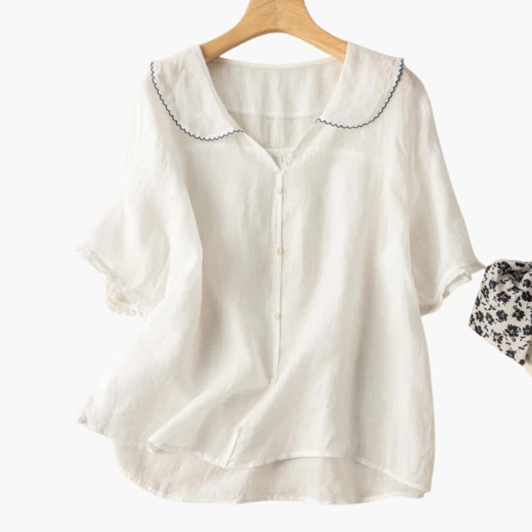 Women's V-Neck Button Down Shirt