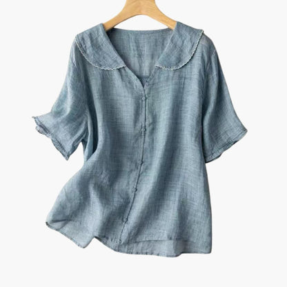 Women's V-Neck Button Down Shirt