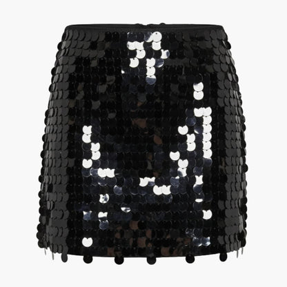 Women's Sequin Mini Skirt Elastic Waist