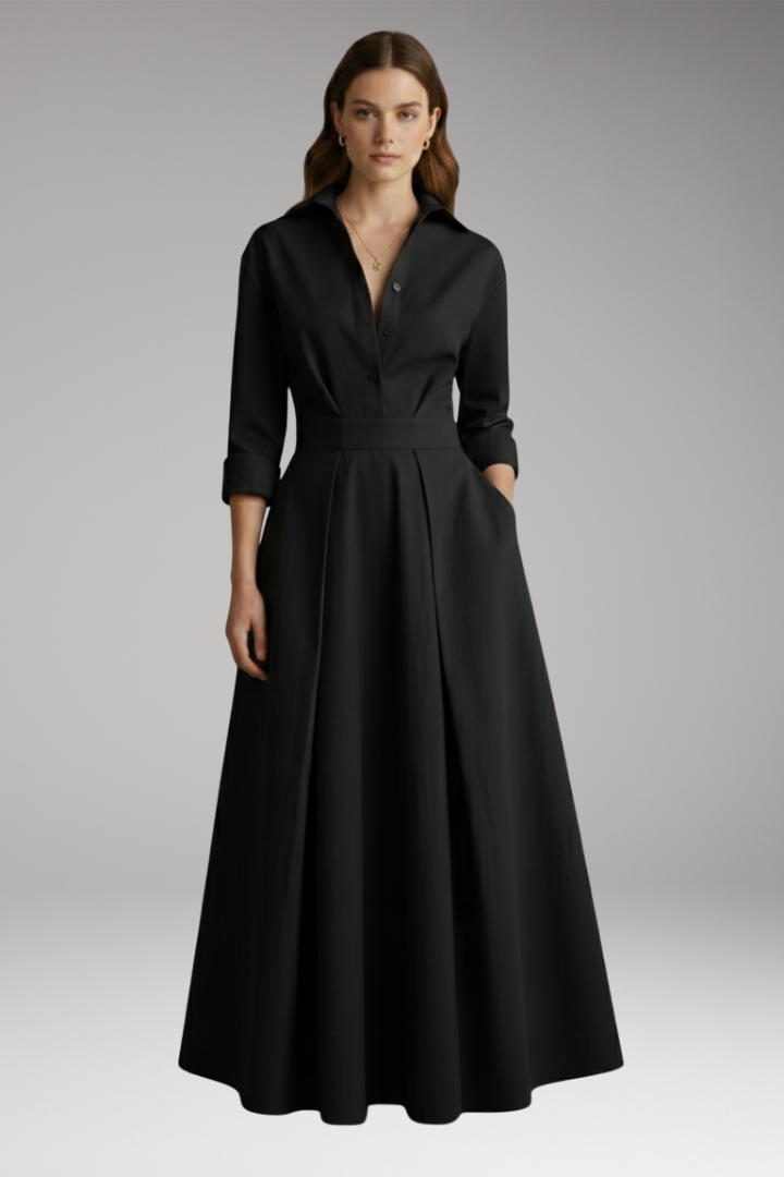 Women's Shirt Dress Button Front Defined Waist