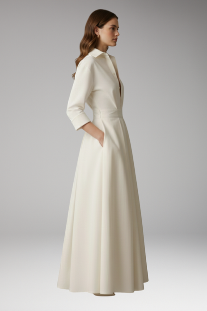 Women's Shirt Dress Button Front Defined Waist