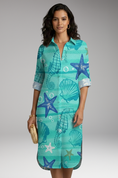 Women's Collar Button Dress Shirt