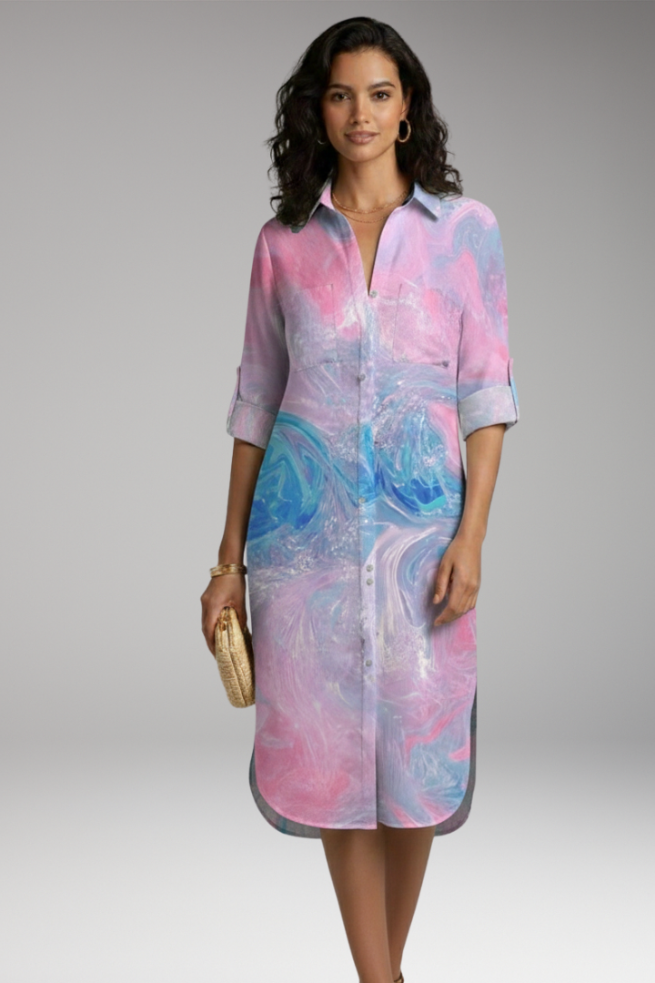 Women's Collar Button Dress Shirt