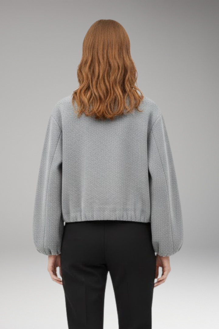 Women's Bomber Jacket Short Zip Front Long Sleeve