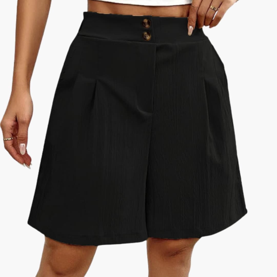 Women's Loose Fit Button Shorts