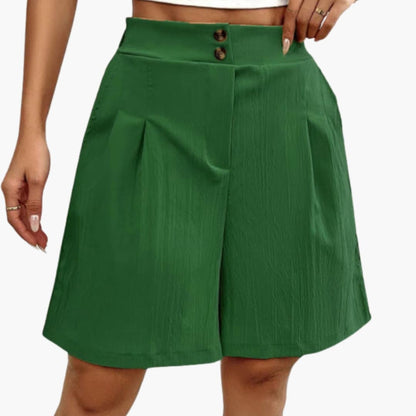 Women's Loose Fit Button Shorts