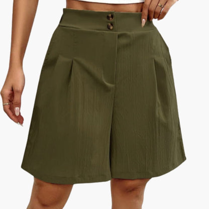 Women's Loose Fit Button Shorts