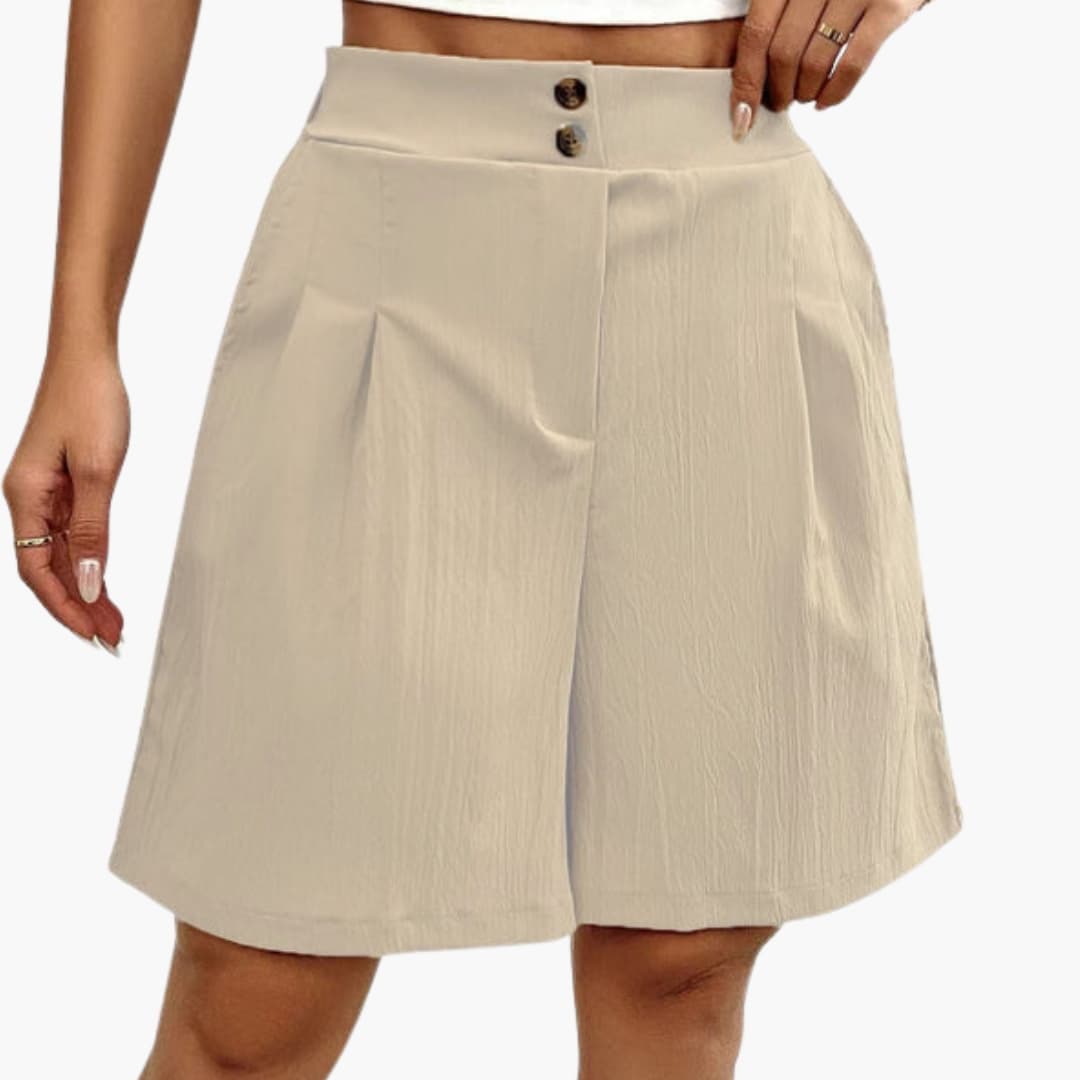 Women's Loose Fit Button Shorts