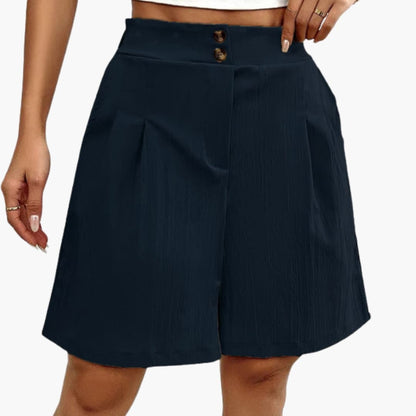 Women's Loose Fit Button Shorts