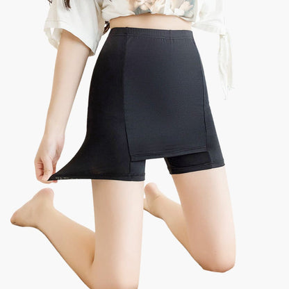 Women's Golf Skort Stretchy Wide Waistband Black - VibreMode