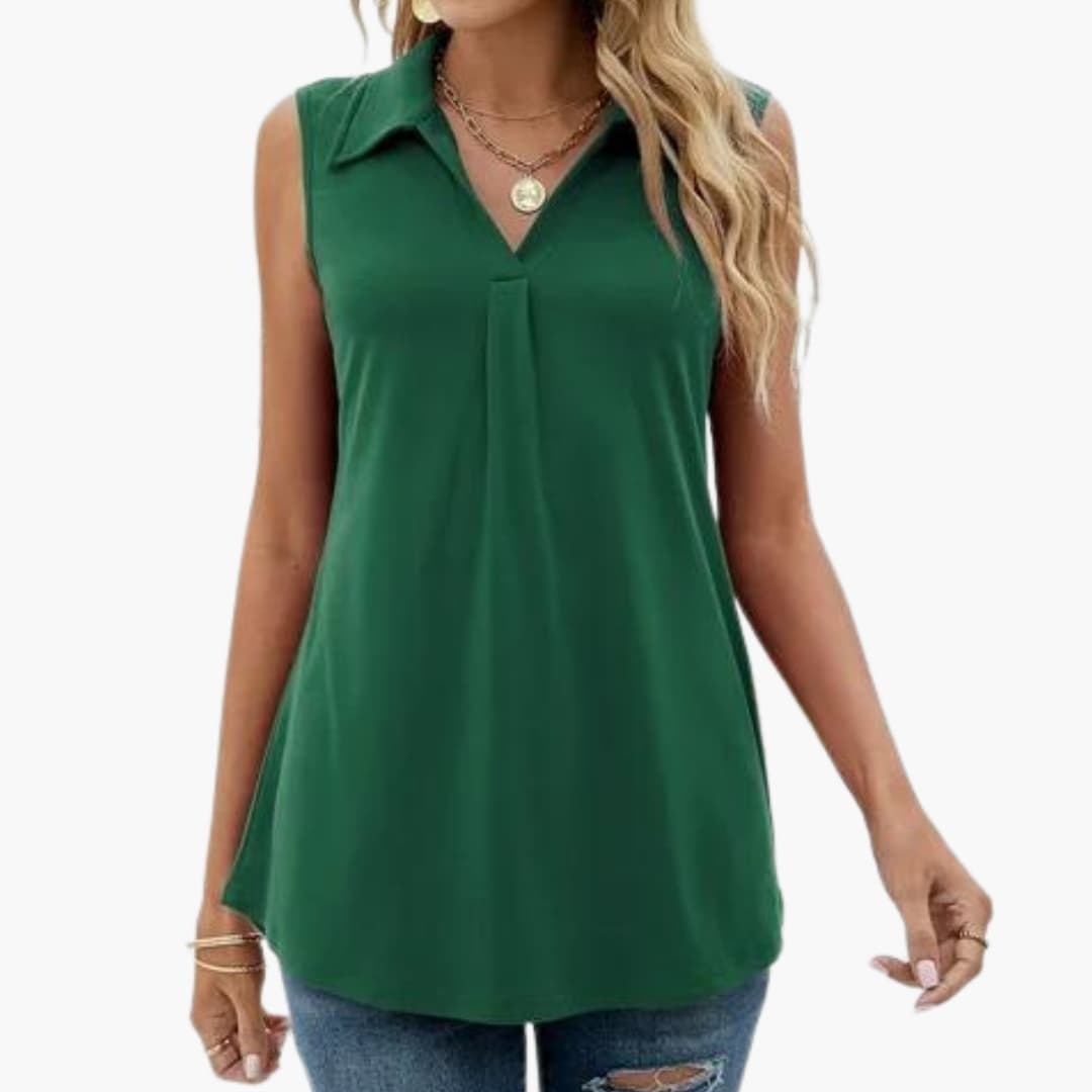 Women's Sleeveless V-Neck Blouse