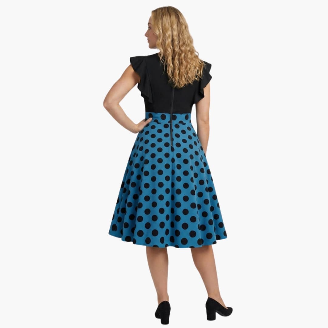 Women's Sleeveless Striped Sundress Flared Skirt