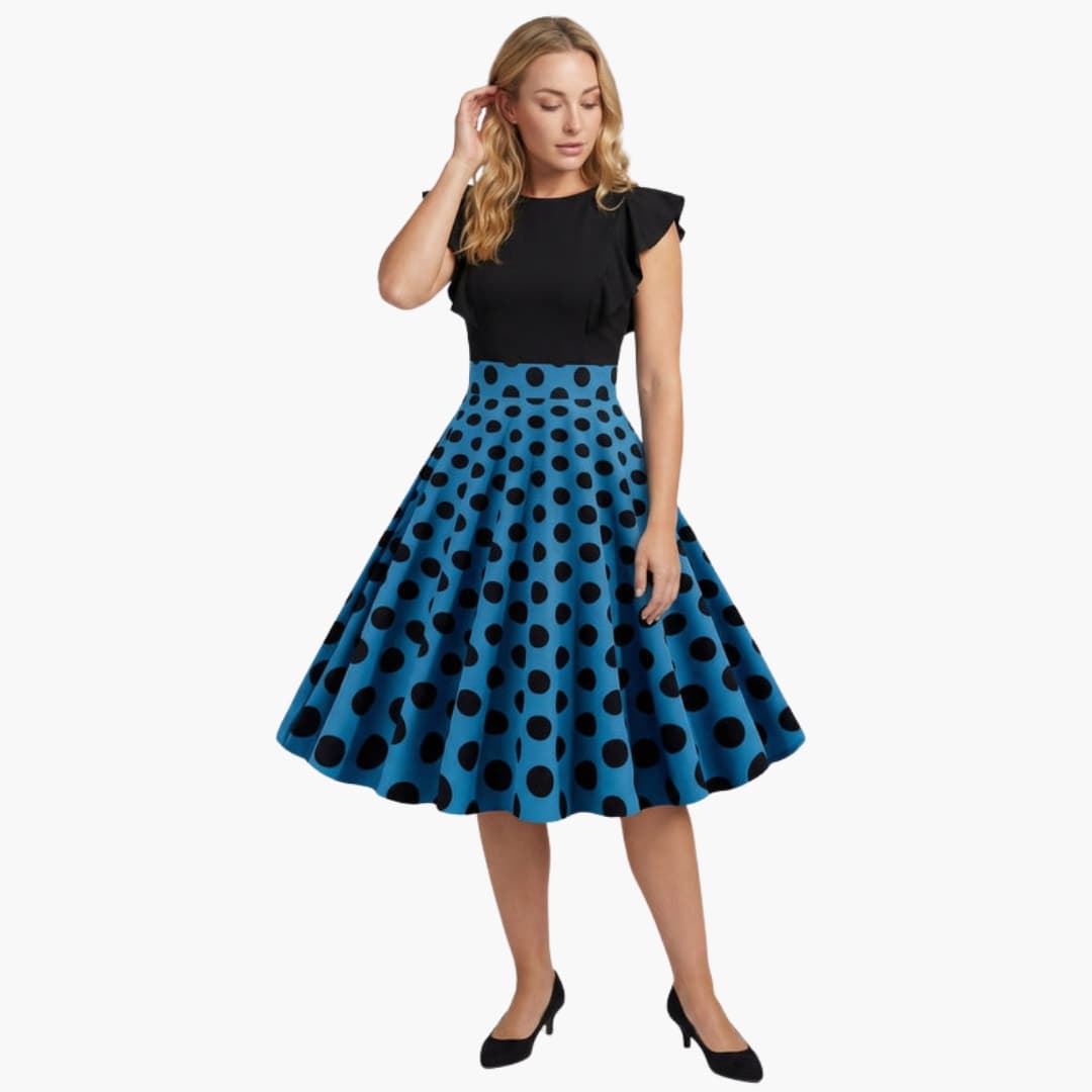 Women's Sleeveless Striped Sundress Flared Skirt - VibreMode