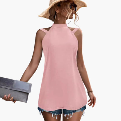 Women's Sleeveless Tunic High Neck