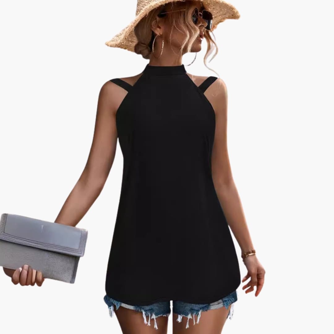 Women's Sleeveless Tunic High Neck