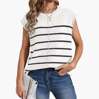 Women's Sleeveless Striped Knit