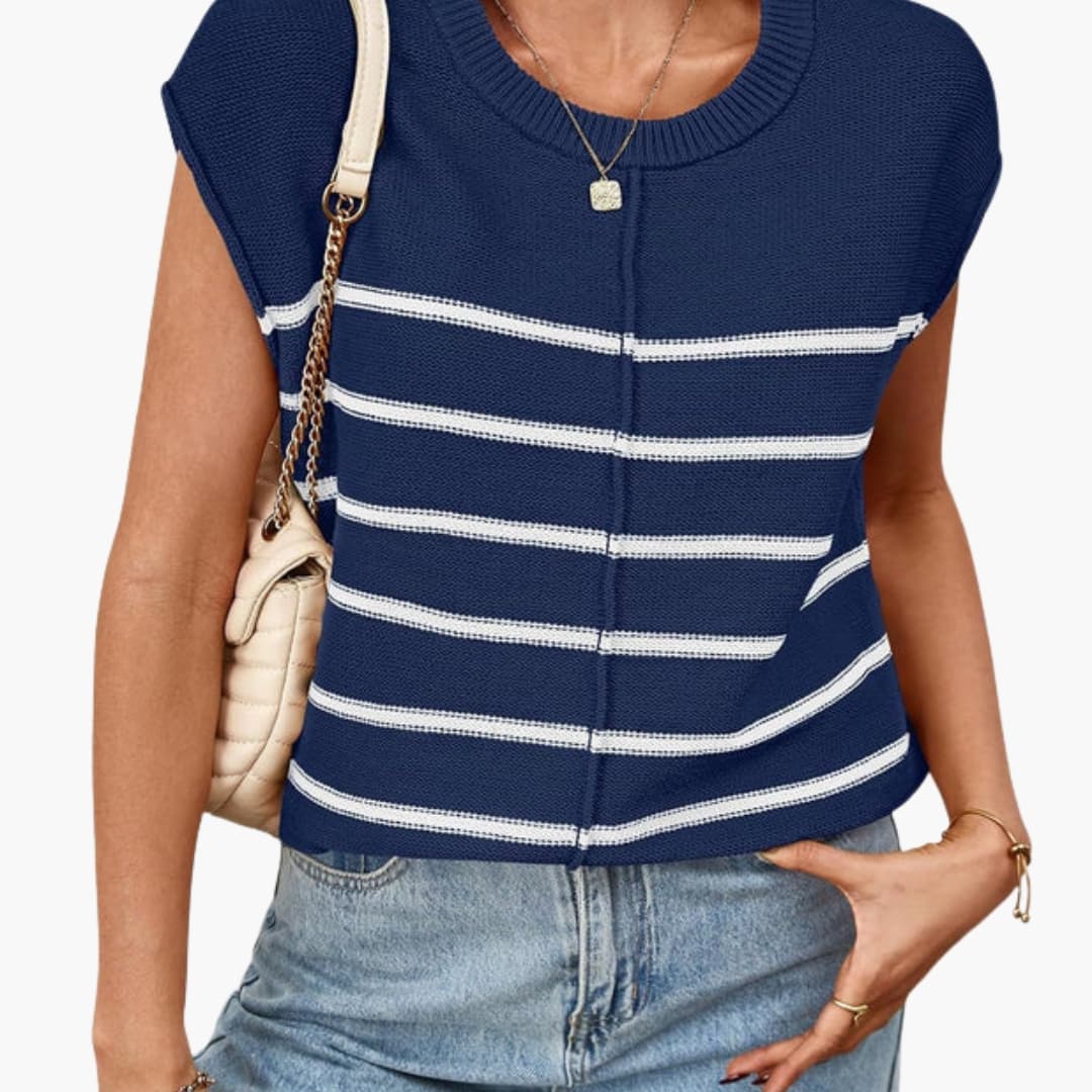 Women's Sleeveless Striped Knit