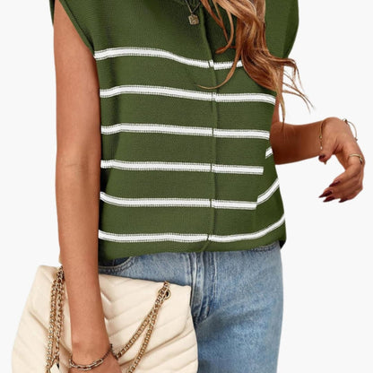 Women's Sleeveless Striped Knit