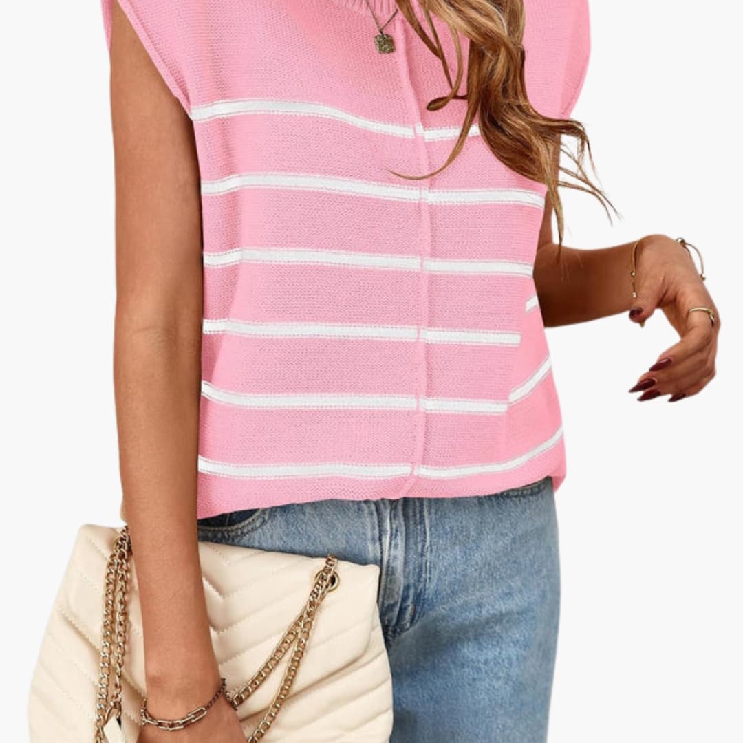 Women's Sleeveless Striped Knit