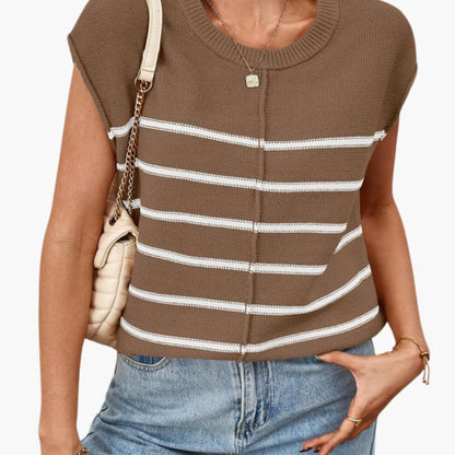 Women's Sleeveless Striped Knit