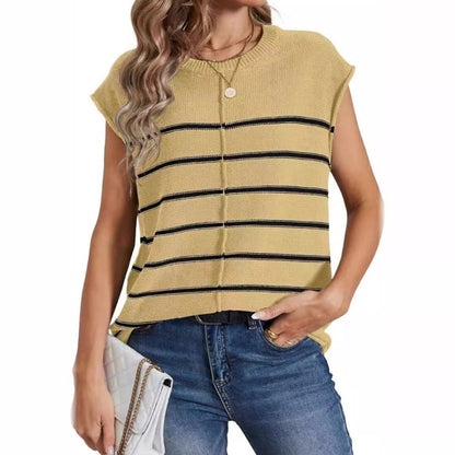 Women's Sleeveless Striped Knit