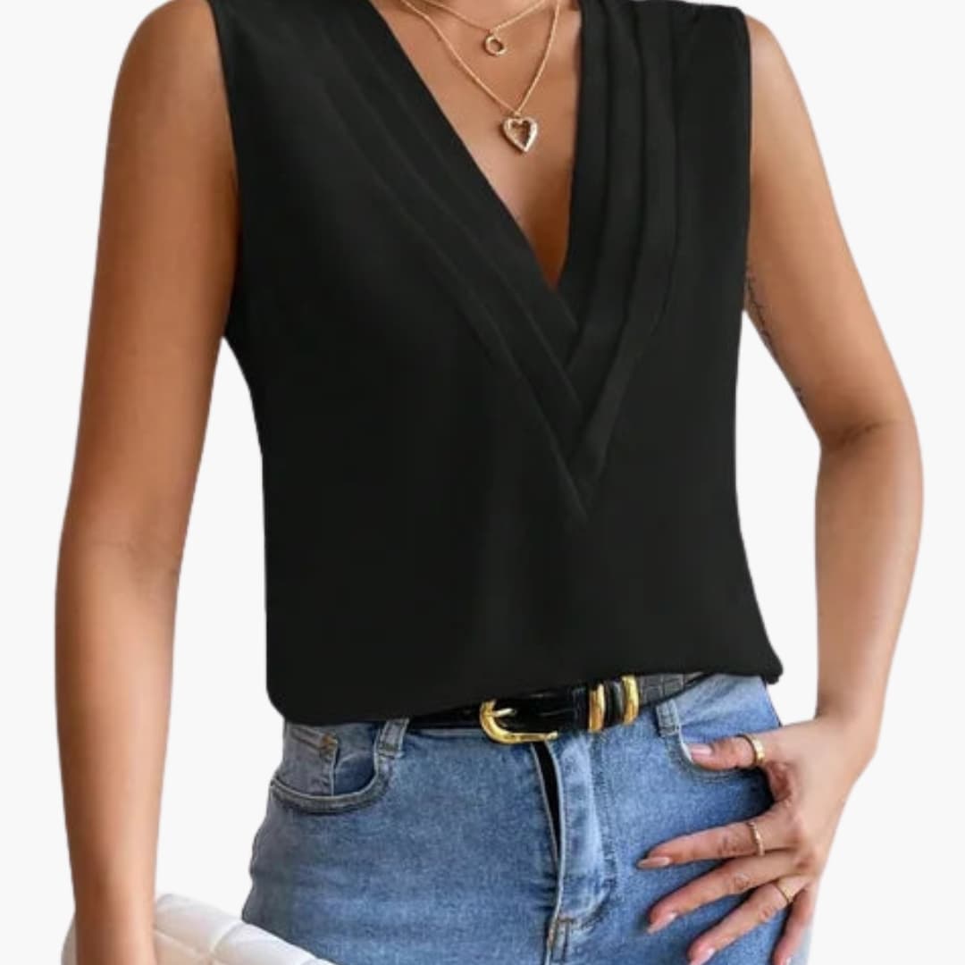 Women's Sleeveless Round Neck Blouse