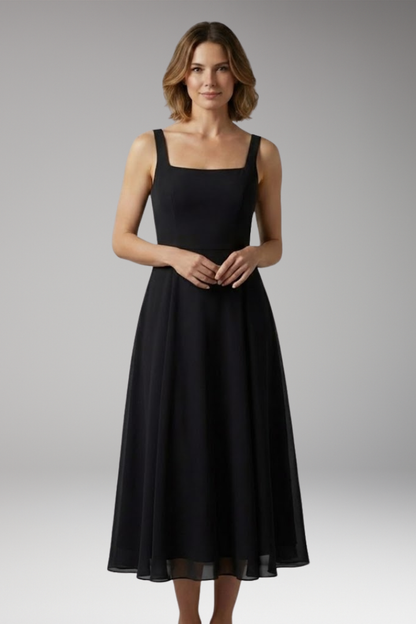 Women's Sleeveless Solid Dress Classic Silhouette
