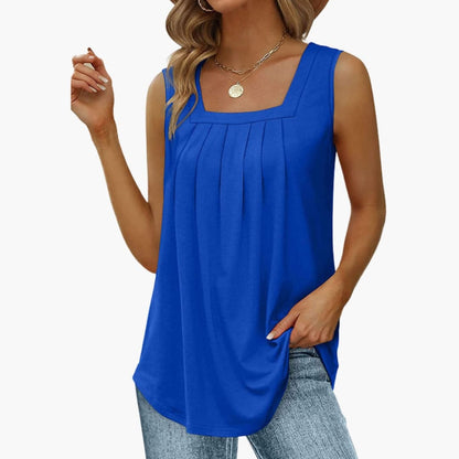 Women's Sleeveless Square Neck Blouse - VibreMode