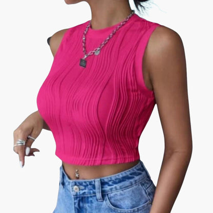 Women's Textured Crop Sleeveless - VibreMode