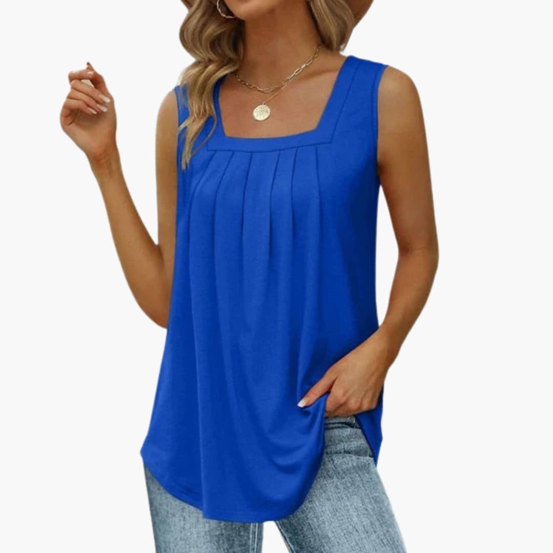 Women's Sleeveless Woven Hip Length Plain