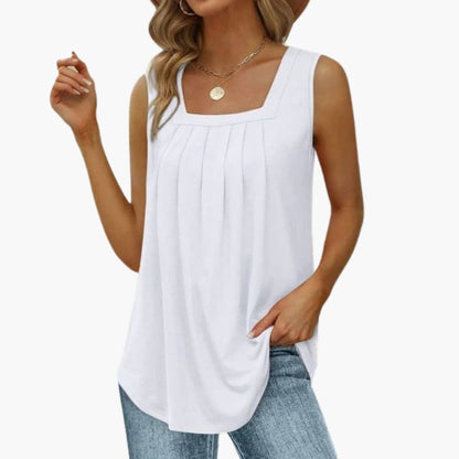 Women's Sleeveless Woven Hip Length Plain - VibreMode