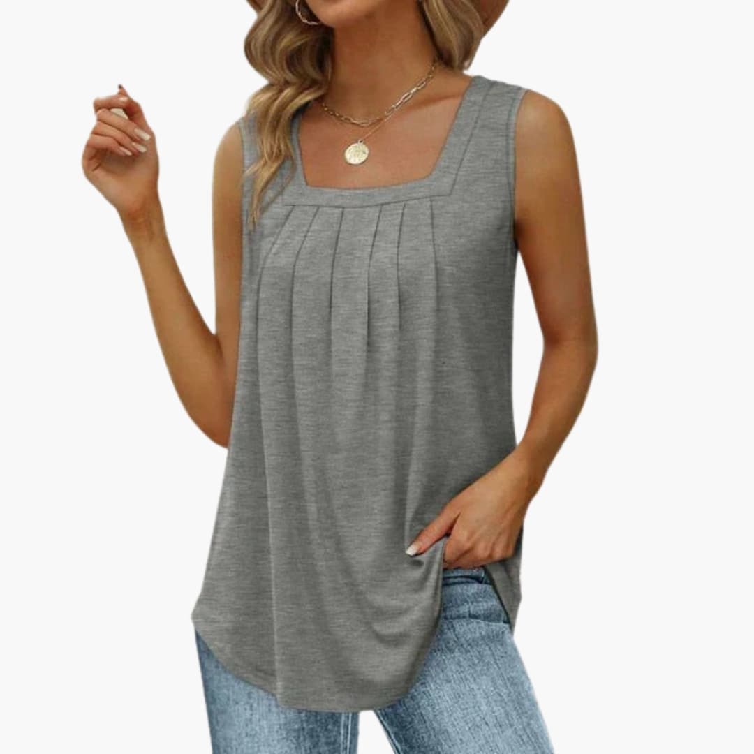 Women's Sleeveless Woven Hip Length Plain