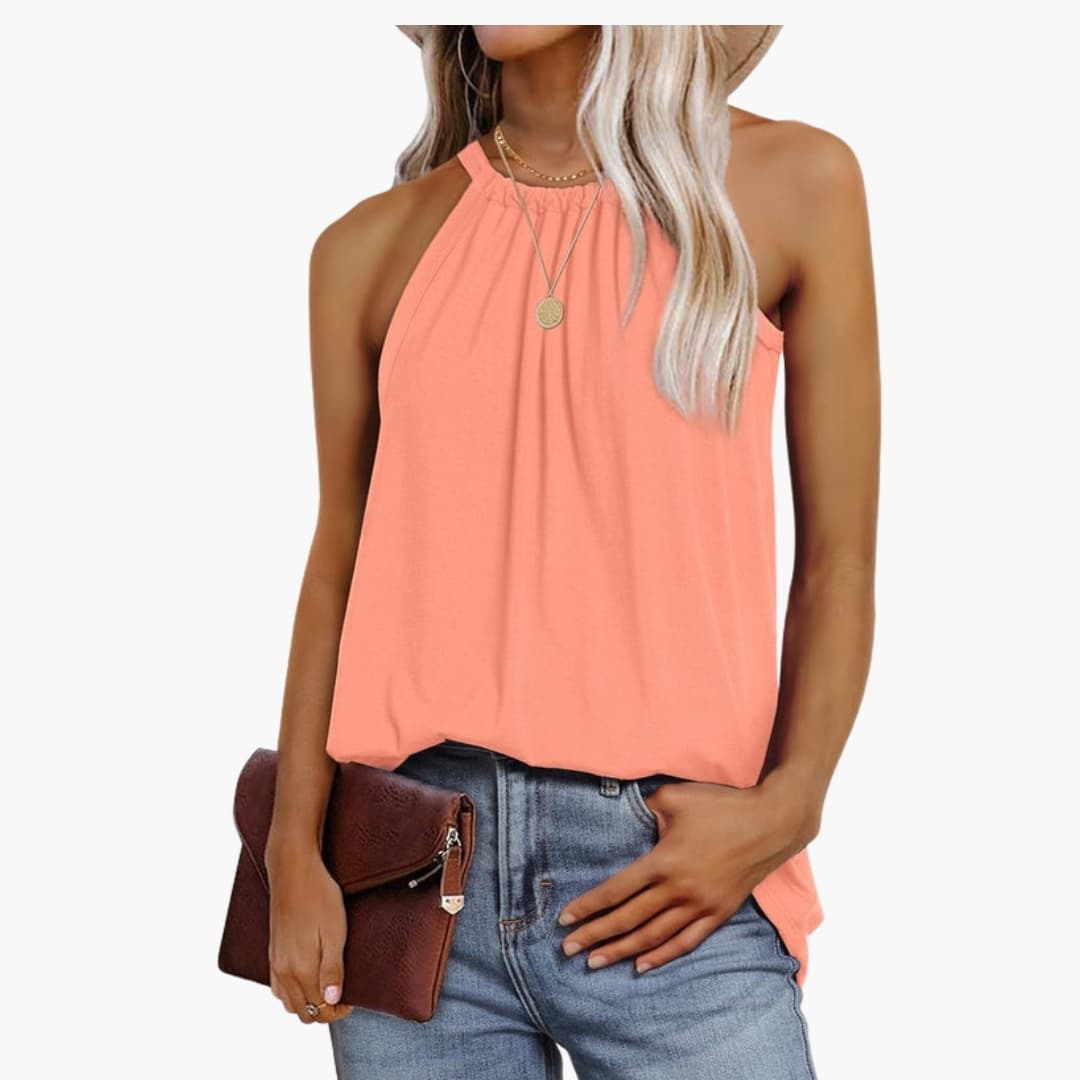 Women's Sleeveless Ruffle Loose Fit - VibreMode